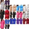 Womens Plain Silk Satin Robes Bridal Wedding Bridesmaid Bride Gown Bath Robe