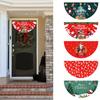 Reusable Christmas Door Curtain Decorations Polyester Fan Shaped Banners Festival Indoor Outdoor Party Supplies