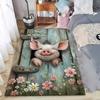 Tappeti con Motivo Maialino Carino per Soggiorno Camera da Letto Tappeto Comodino Tappetino Bagno Stanza dei Bambini Tappetino Antiscivolo Decorazione Stanza