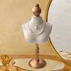 Velvety Necklace Exhibition Rack Adjustable Display System Dustproof Fabric For Retail And Home Decors