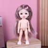 1Set Lovely 16CM 1/8 Nude Doll Girl Toy Kids Gift 3D Simulation Eyes 13 Joint Multi Expression Little Dollhouse