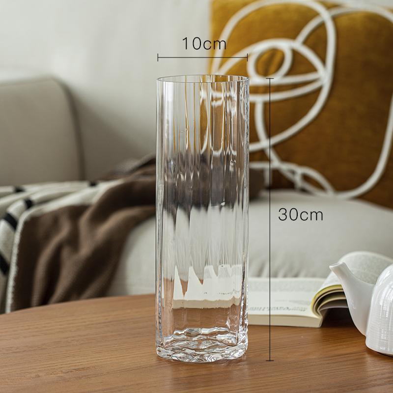 Elegant Small Glass Vase for Fresh Flowers - Perfect for Living Room or Dining Table Decor