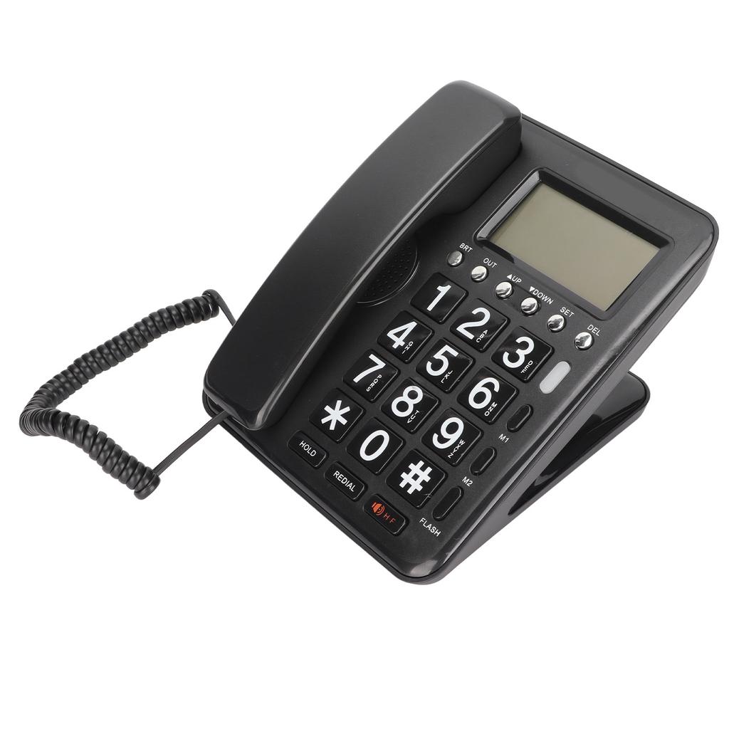 KX T719CID Corded Phone Classical Big Button Hands Free Call Desk Phone with Caller ID Display for Home Hotel