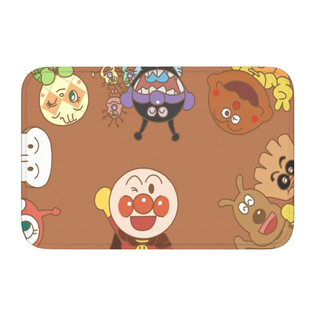 Anpanmans Front Door Floor Entrance Welcome Mats Outdoor Cute Cartoon Kitchen Doormat Bedroom Living Room Carpet Rug Footpad