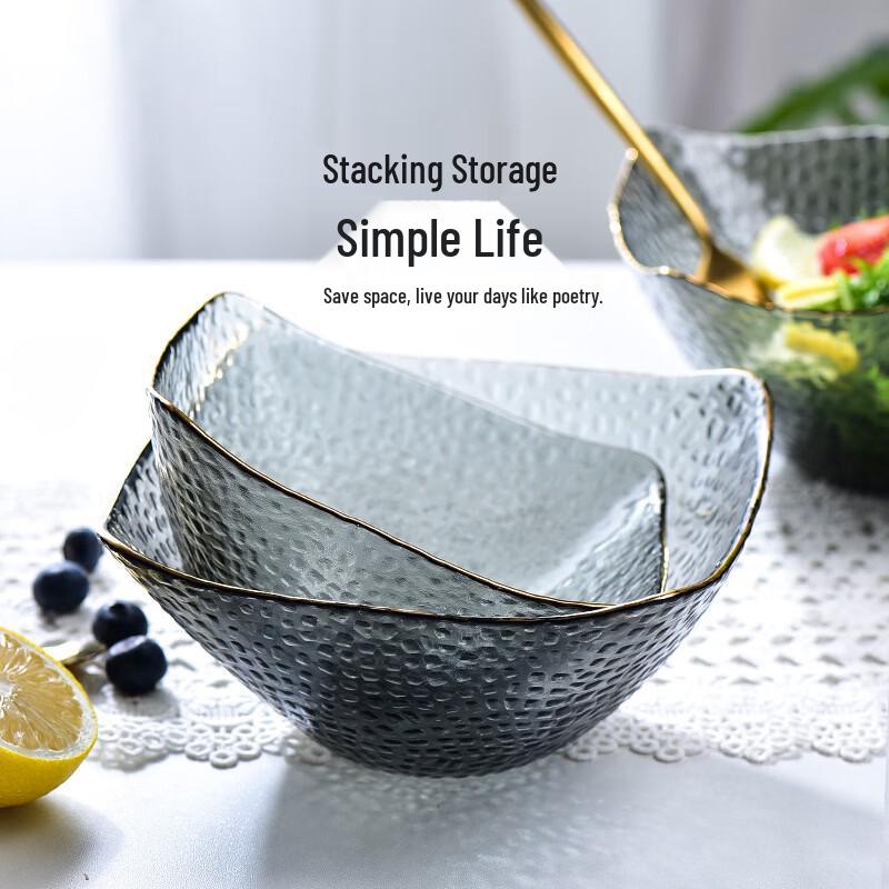 Ru Han Hammered Glass Fruit Plate