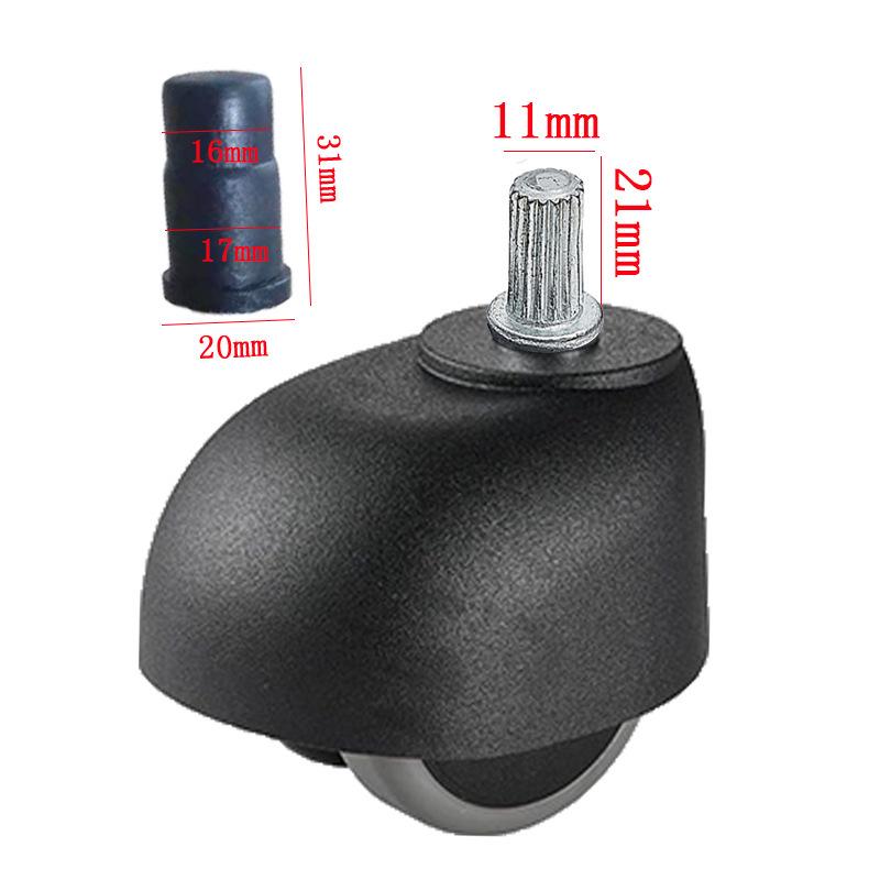 Universal Silent Executive Office Chair Swivel Casters - Boss Bread Wheels with Circlip