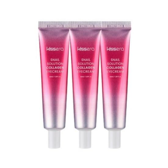 Kissera Solution Snail Eye Cream Nourishing & Firming Eye Care 40ml x 3pcs