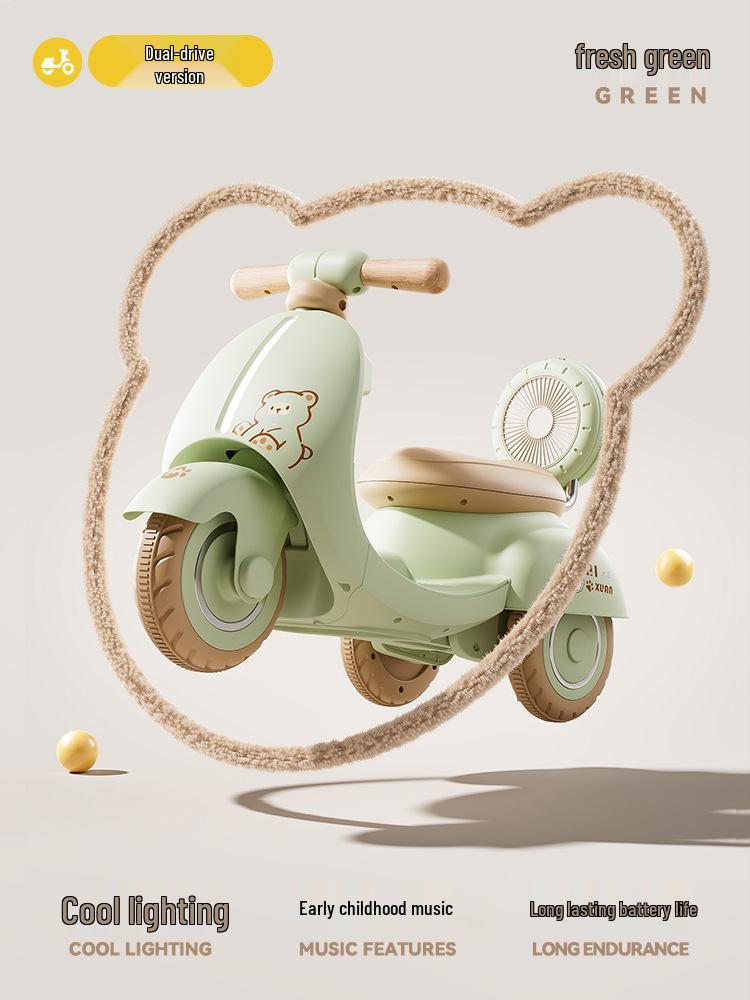 Elektrisches Dreirad-Motorrad für Kinder mit Fernbedienung und Lichtern für Jungen & Mädchen - Mulan Auto