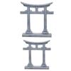 Japanese Torii Gate Aquariums Miniature Ornament Bridge Landscape Ornament for Fish Tanks Decoration Dollhouse Accessory