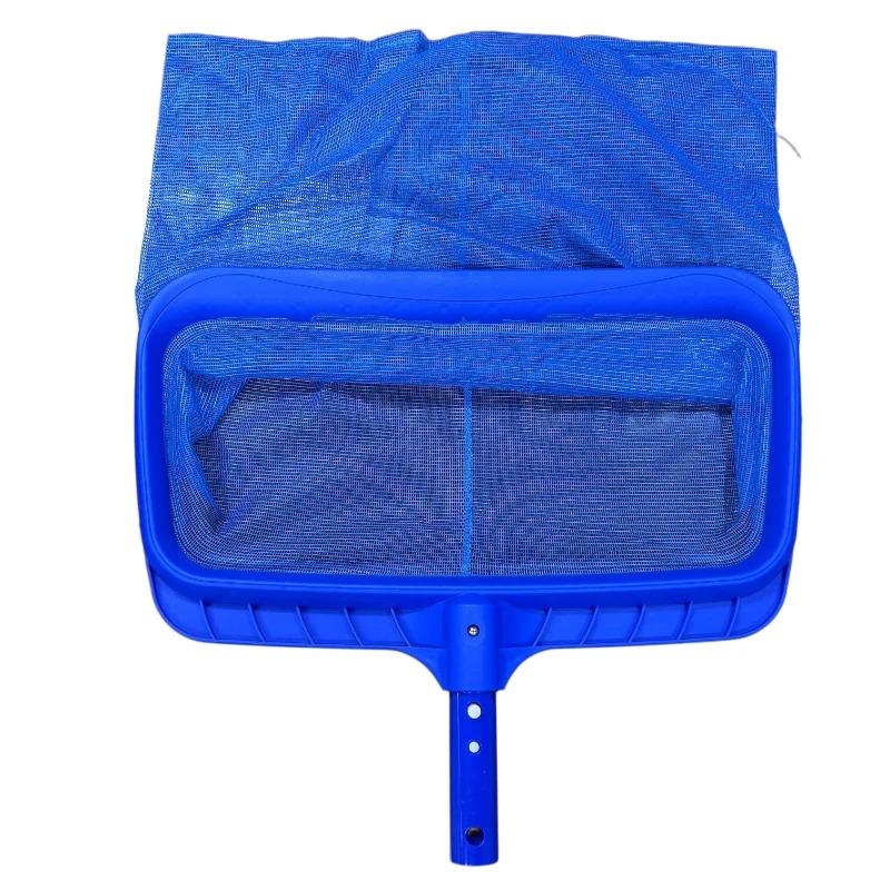 Pool Leaf Rake Large Capacity Deep Bag Thickened Frame Pool Skimmer Net With Detachable Handle