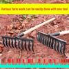 Manganese Steel Hand-Forged Spiral Rake: Multifunctional Garden Tool
