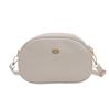 Oval Pu Lightweight Crossbody Bag With Solid Color Design For Everyday Wear
