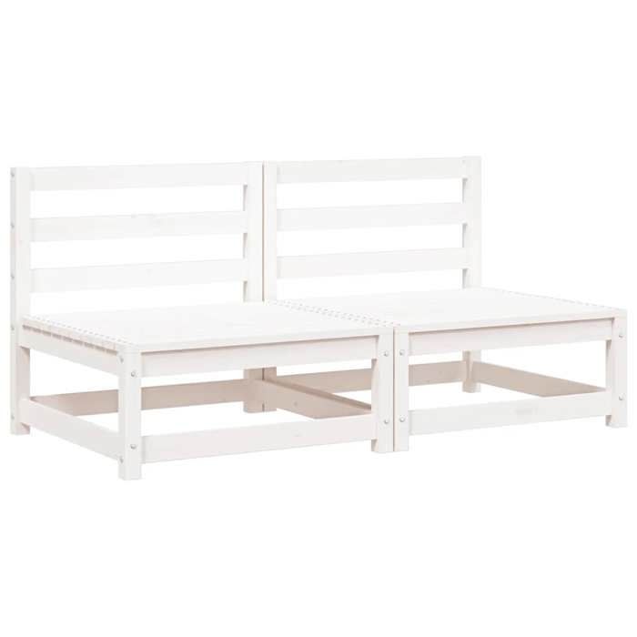 Canapés centraux de jardin - vidaXL - Blanc - Pin massif - 70x70x67 cm