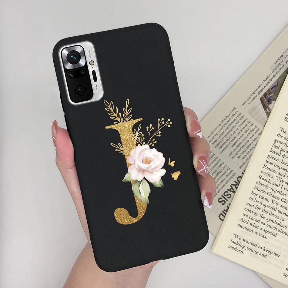 Cute Letters Case For Xiaomi Redmi Note 10 Pro Max 10S 10 S Soft Silicone Back Protective Cover Ultra Thin Slim Phone Case Funda