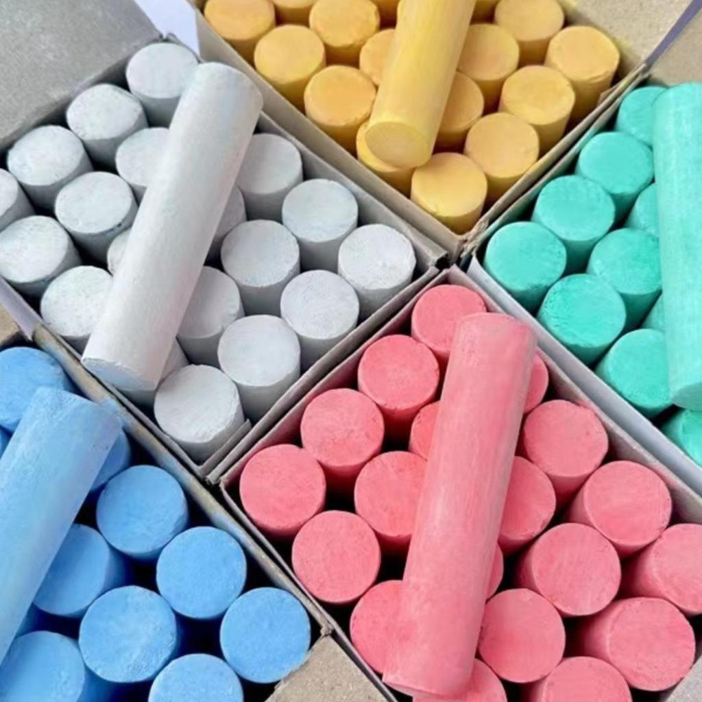 20 Pcs Thick White Marine Chalks: Large, Colored, with Steel & Wood Pipe - Free Shipping