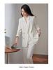 Women's High-End White Loose Silhouette Suit Set, 2025 Spring/Autumn Collection