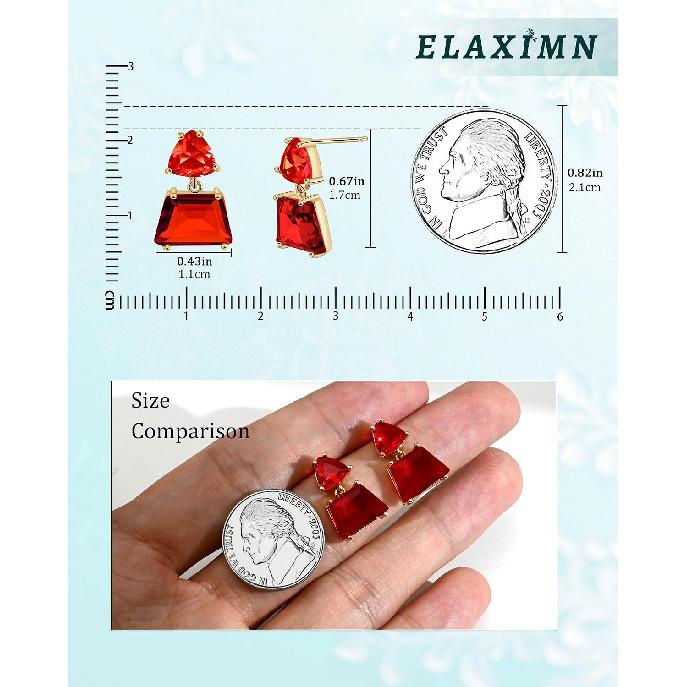 Hypoallergenic Brown Crystal Dangle Earrings for Women | Fashionable Amber Drops Ideal for Sensitive Ears