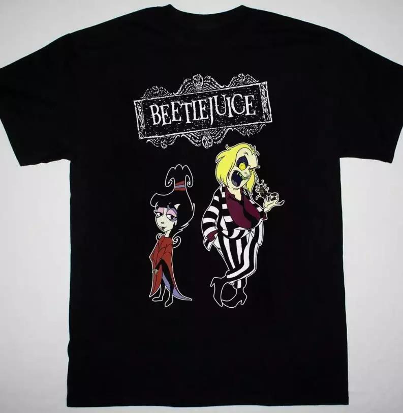 Beetlejuice cartoon BLACK T-shirt Unisex NEW Tee All sizes.webp