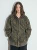 Oafish Leopard Work Hood Jacket, Khaki