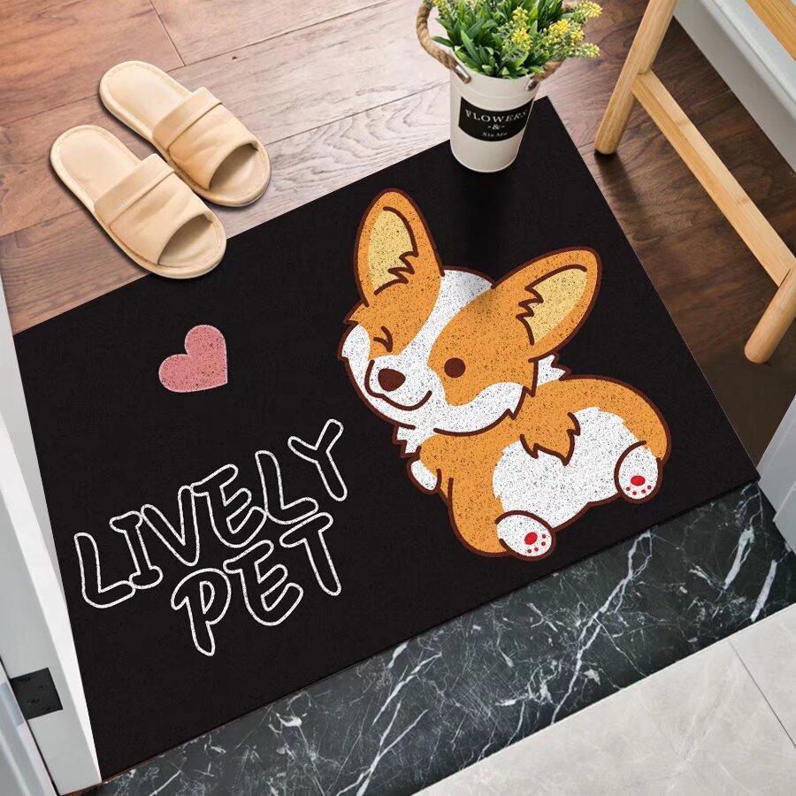 Cartoon Style Adorable Entry Door Mat Pvc Wire Ring Entrance Door Area Door Pad Can Be Cut and Scraped Dirt Mat Durable