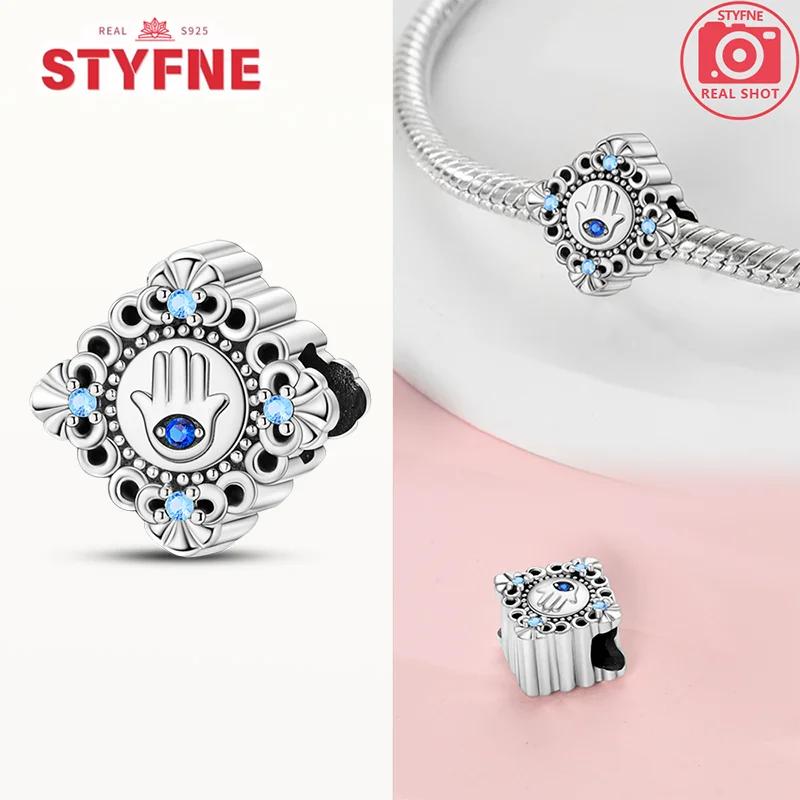 Copper Hamsa Hand Charm Lucky Hand Religion Bead Charms Fits Authentic Bracelets Diy Fine Jewellery Making Gifts for Women