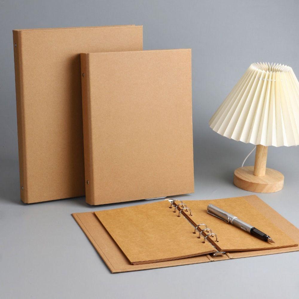 Kraft Paper Kraft Paper Binder Cover Vintage Perforated Binder Folder New File Folders