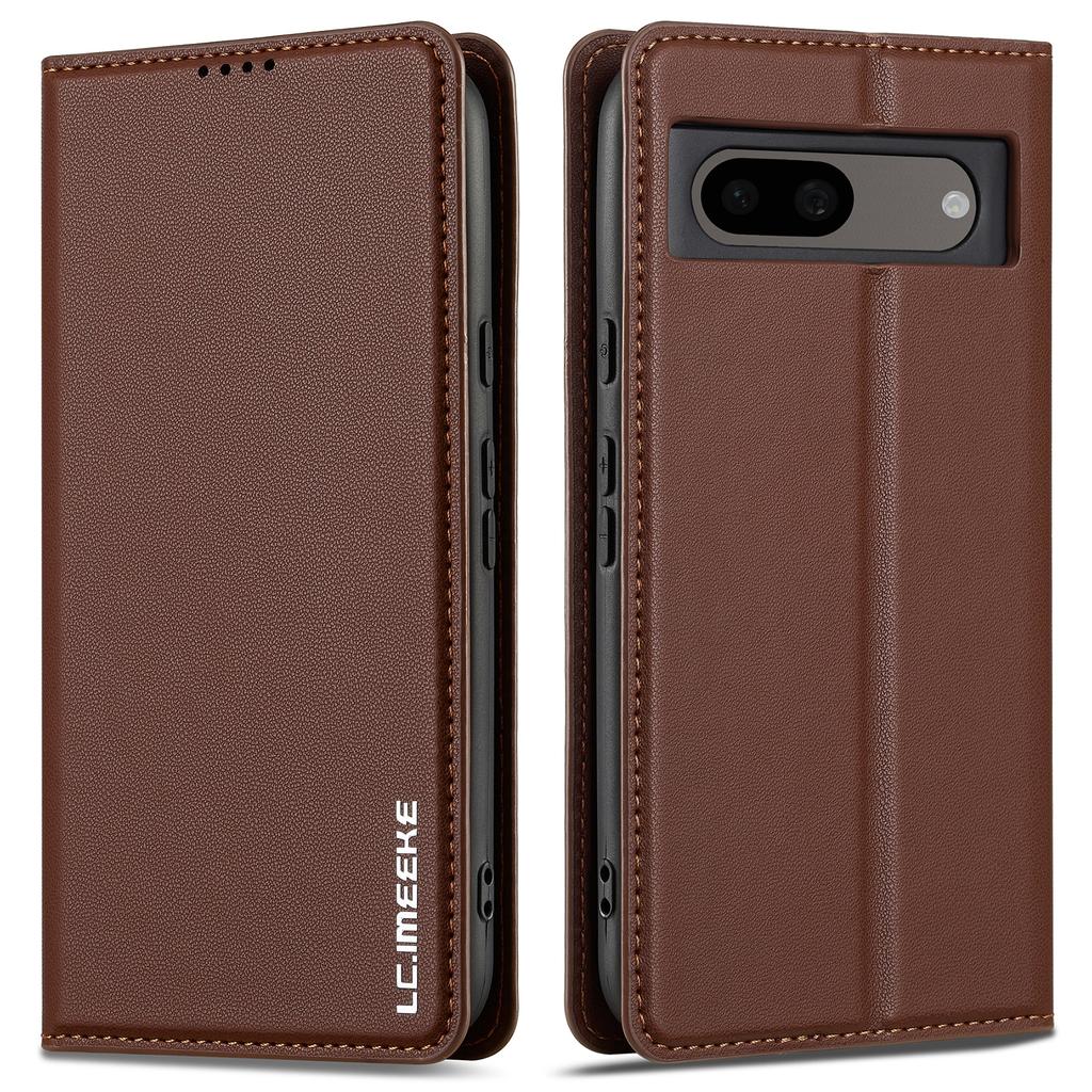 LC.IMEEKE L1 Series for Google Pixel 8a Case PU Leather Wallet Stand Protective Phone Cover