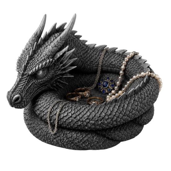 3D Printed Fantasy Dragon Catchall, Gothic Dragon Catchall Bowl, Desktop Key Storage Tray, Jewelry Tray Organizer, Desk Companion for Home Office Room