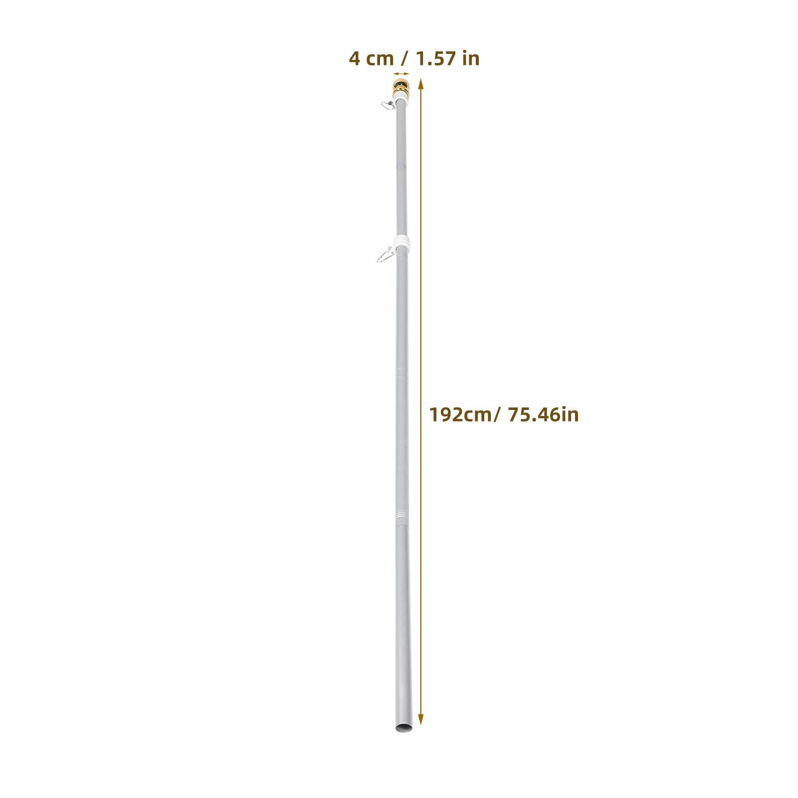 Stainless Steel Flagpole Outdoor Weatherproof Rotation Flag Holder Porch Garden Flagpole Professional Metal Stand