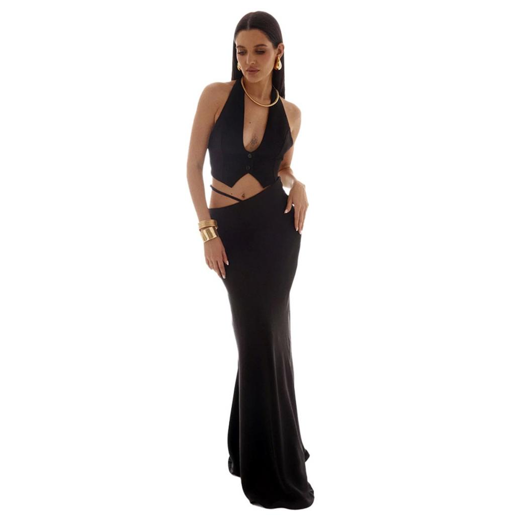 Spring Summer New Solid Color Long Maxi Pencil Skirt For Women, Comfortable Soft Slim Fit Elegant Ladies Skirt European American Style