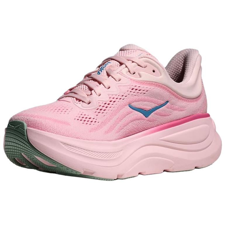 HOKA ONE ONE Bondi 9 Abrasion Resistant Breathable Reflective Running Shoes Women's Pink Blue 1162012-RSTP