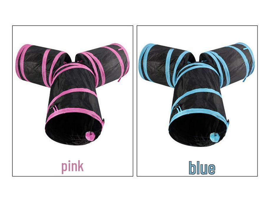 Three-Channel Rainbow Cat Tunnel: Foldable, Fun, and Durable Crawling Tube
