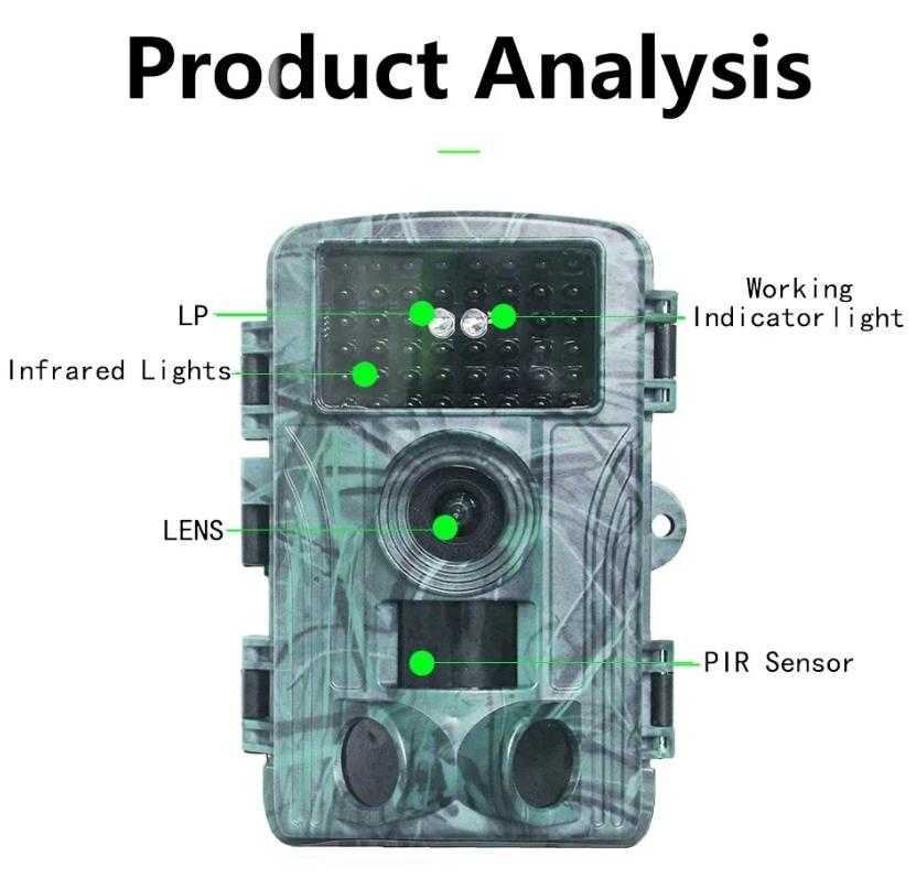 60MP WIFI Outdoor Jagd Wildkamera PR1600 4K Wildtierkamera Bewegungserkennung Nachtsicht Wasserdichte Fotofalle