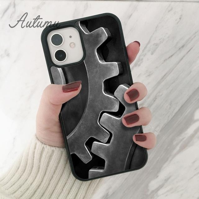 Mechanical Gears steampunk Phone Case for iPhone 11 12 13 14 Pro Max mini XR XS SE 2020 6S 7 8 Plus Samsung Galaxy S21 S22 Cover