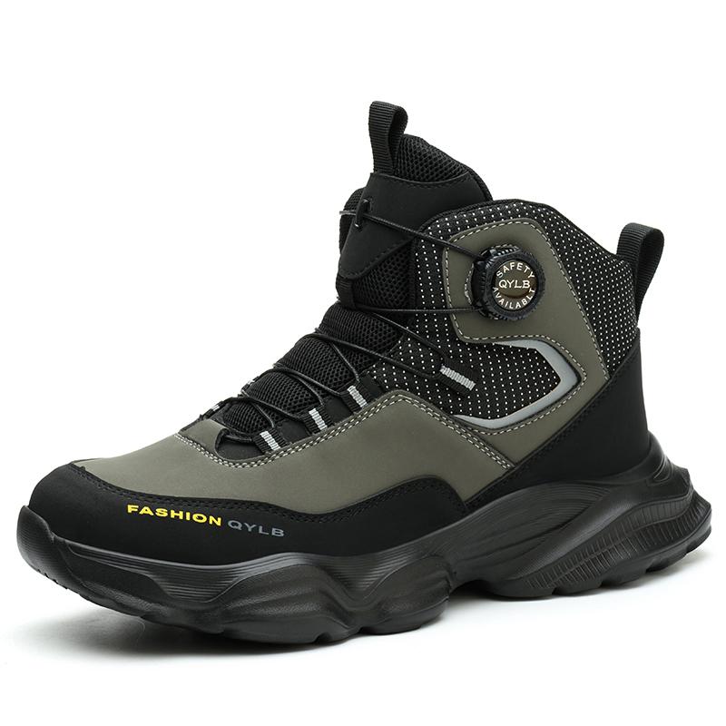 Rotating Button Safety Shoes For Men Welded Sparklers Steel Toe Sneaker Work Shoes Man Puncture Proof Construction Work Boots