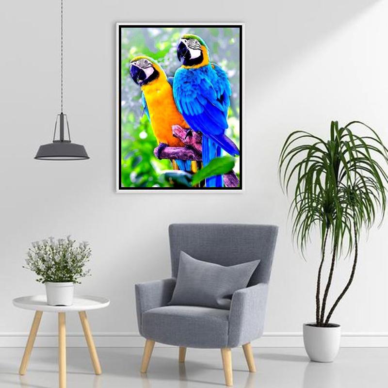 DIY Bird 5D Diamond Painting Full Round Drill Rhinestones Birds Diamond Embroidery Cross Stitch Mosaic Wall Art Gift Home Decor