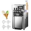 Mașini de Înghețată Moale 3 Arome 18L/H Răcitoare Comerciale pentru Sorbet Tricolor Desktop Echipament de Congelare pentru Cornete Dulci Vending