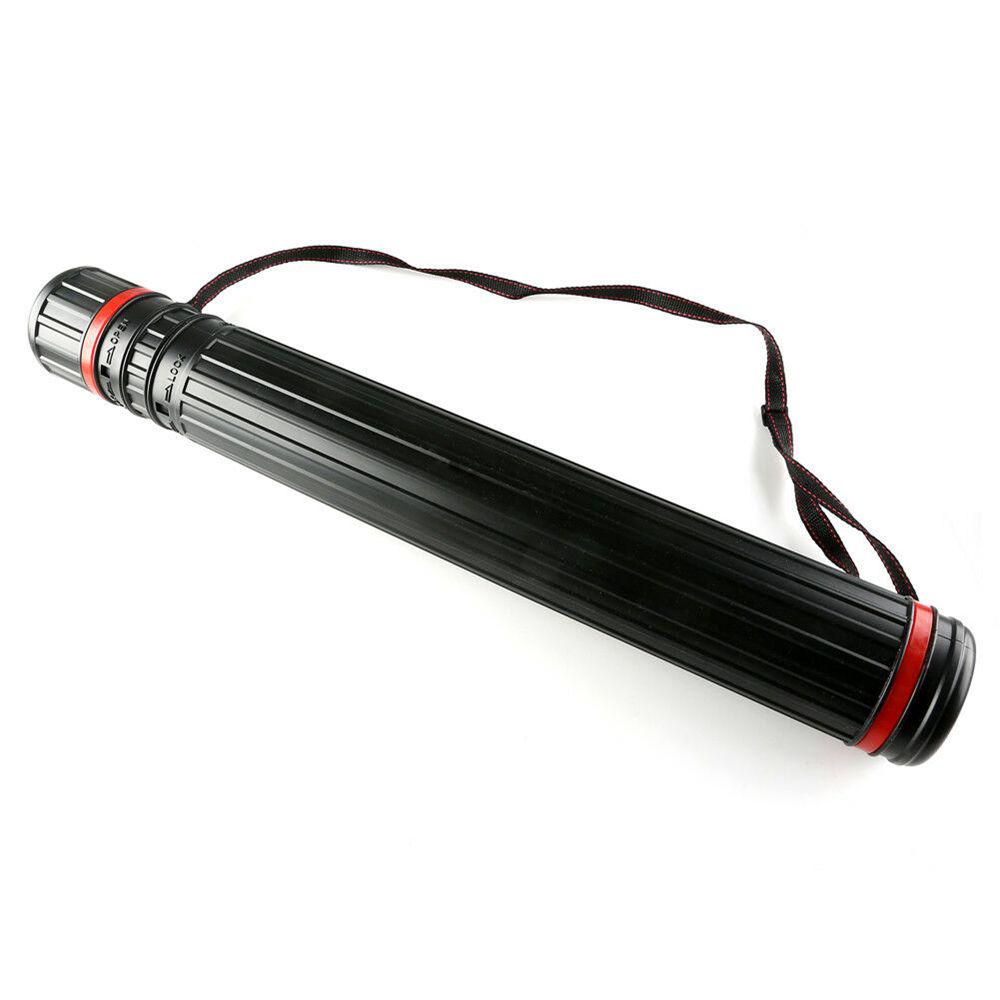 

New Extendable Telescopic Drawing Picture Tube Archery Arrow Back Shoulder Quiver Holder Strap Painting Art Supplies чорний