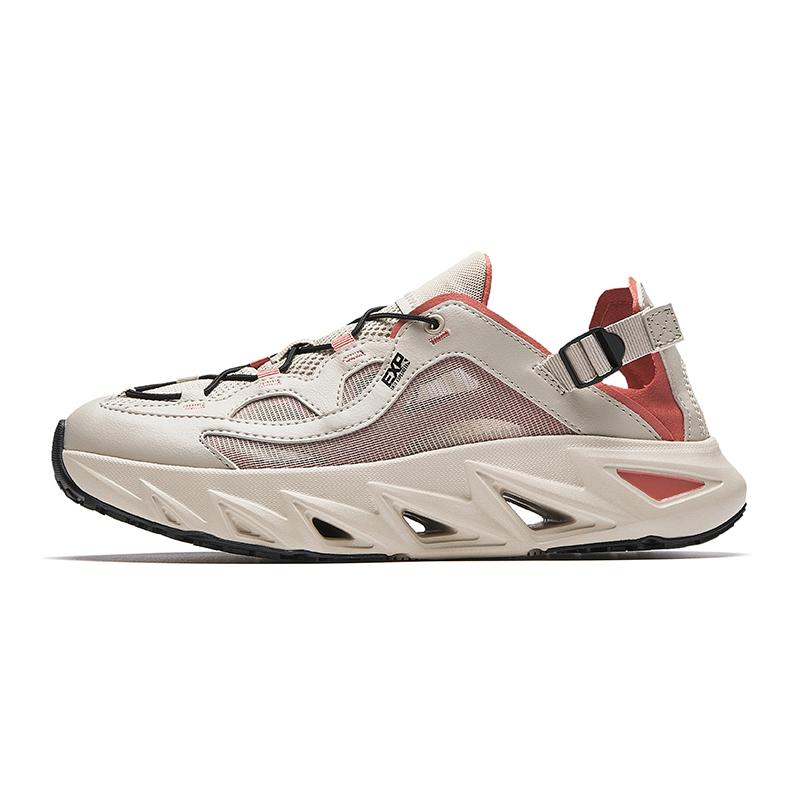 Anta Wuyi Stream Hiking Shoes Summer 2026 Thick Sole Outdoor Functional Shoes Kids shoes Fog-Gray Red 922626650-2 35.5