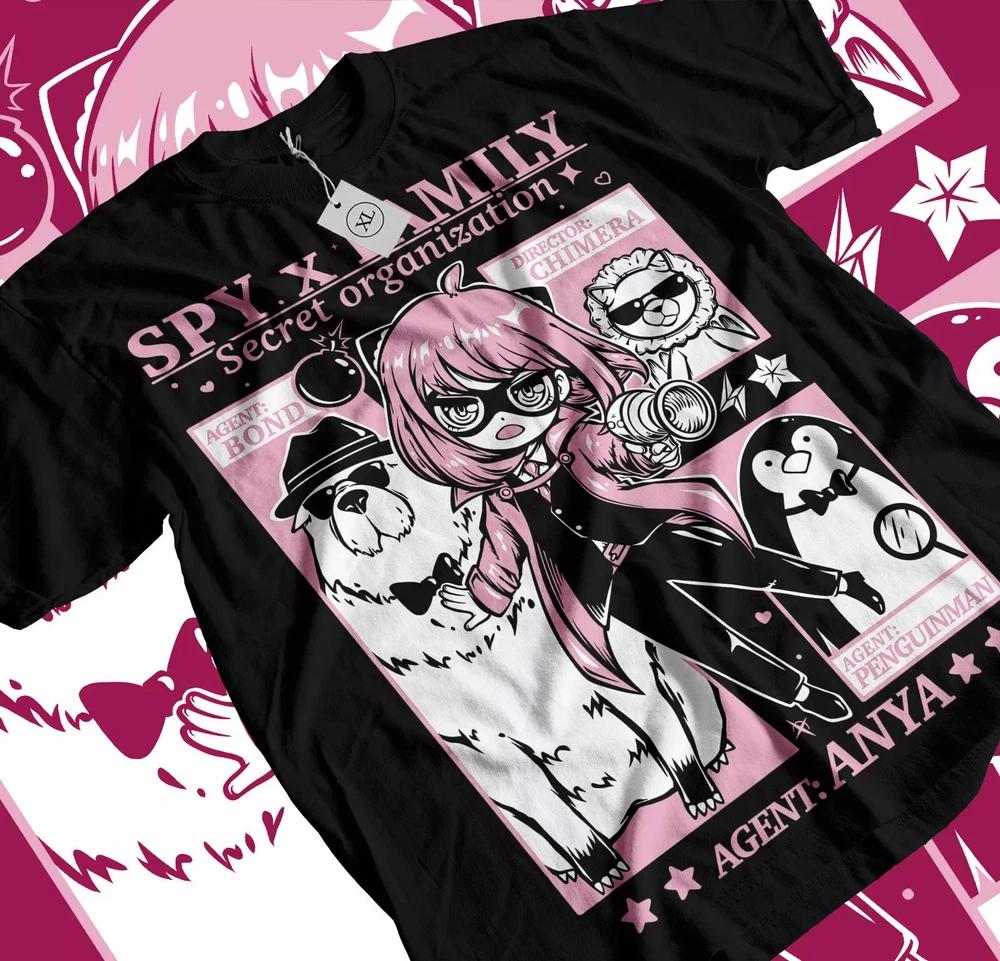 Loid Yor Anya Bon Forger SPY X FAMILY Unisex TShirt Unisexga Anime Shirt Black S