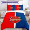 3pcs Duvet Cover Set (1*Duvet Cover + 2*Pillowcase, Without Core), Football Team Print Soft All‑Season Bedding Set, Home Bedroom Decor Gift