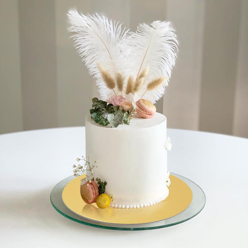 10/16/22/26cm Zlaté Stříbrné Kulaté Dortové Podložky Kruhová Kartonová Základna Podnos na Cupcaky Dezerty Potřeby pro Zdobení Dortů na Narozeninovou Oslavu