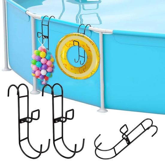 

2 шт. вешалка для столба для бассейна, крючки для хранения бассейна, ограждение у бассейна, держатель скиммера, уличное оборудование, принадлежности для бассейна