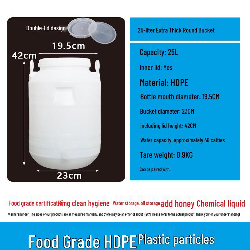 Extrem großer Gärbehälter aus lebensmittelechtem Kunststoff mit Deckel für Enzymbrauerei & Tierfutteraufbewahrung