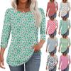 Womens Tops 3/4 Sleeve With Buttons Casual Blouses Summer Outfits Beach Vacation Clothes