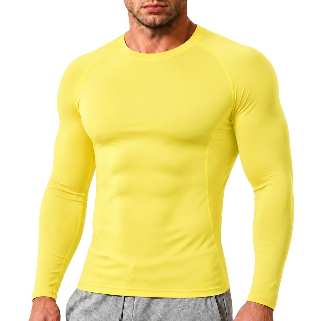 Men's Compression Long Sleeve Shirt for Training, Running and Workout - Wicking, Quick Dry, High Stretch Athletic Top