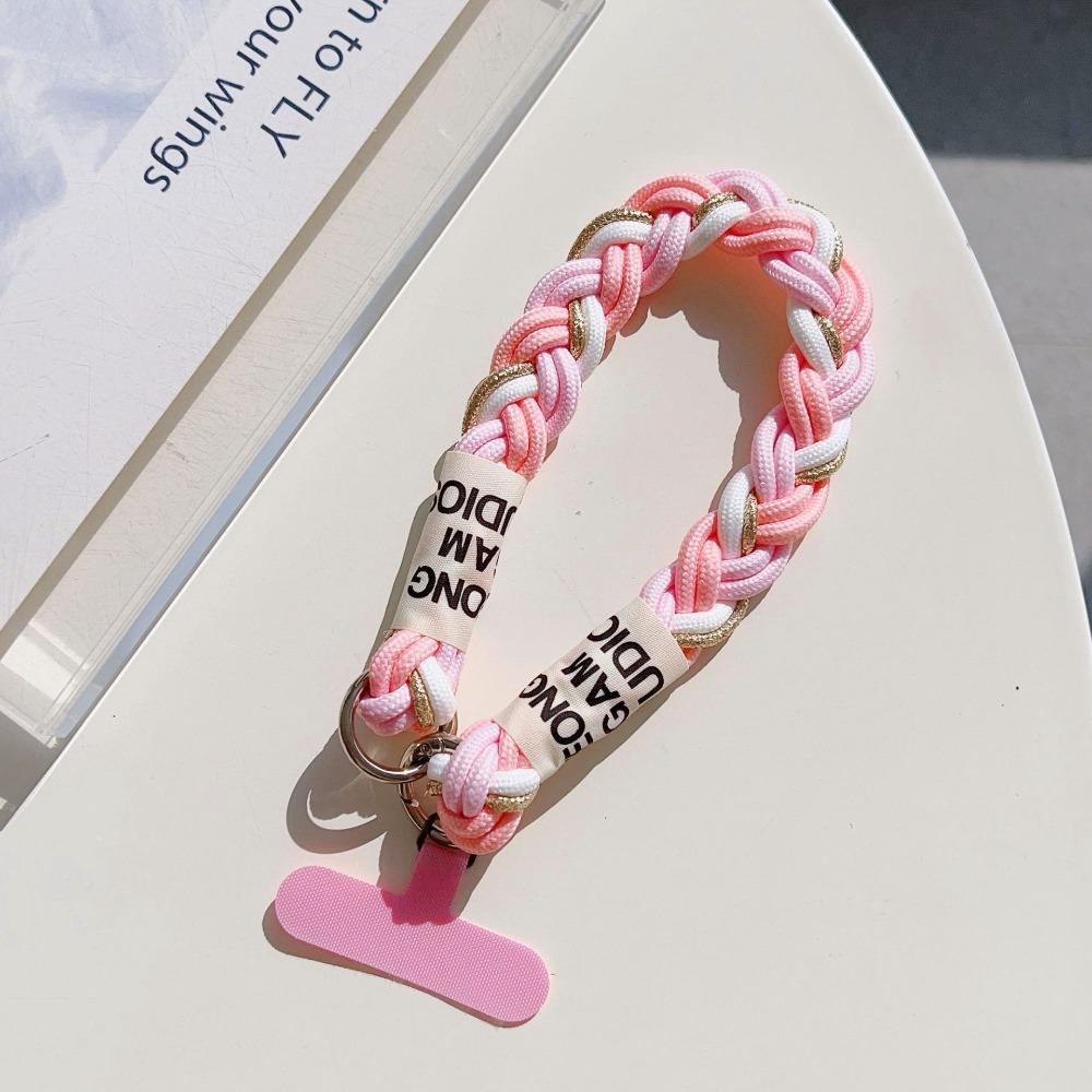 Laccetto Portacellulare Carino Decorazione da Appendere Può Essere Portato Corda Intrecciata Ciondolo Antipperdita Moda Cinturino Corto da Polso Fascia