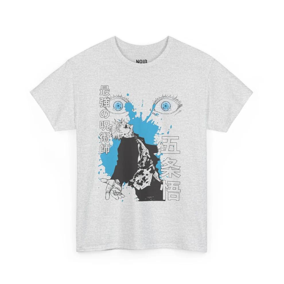 Jujutsu Kaisen Gojo Six Eyes Pure Cotton Tshirt Men and Women Anime Style Fashion Comfortable Casual Short Sleeved Tshirt