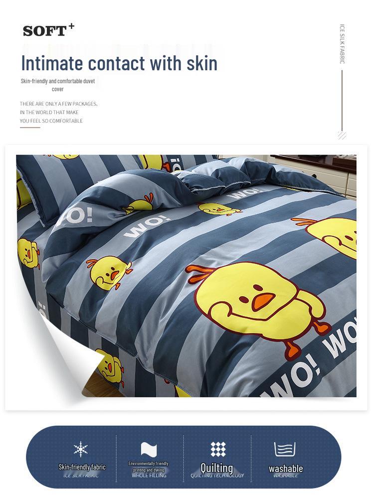 Aloe Cotton Brushed Flannel Duvet Cover for Dorms - Available in 1.5, 1.8, 2 Meters - Pure Cotton