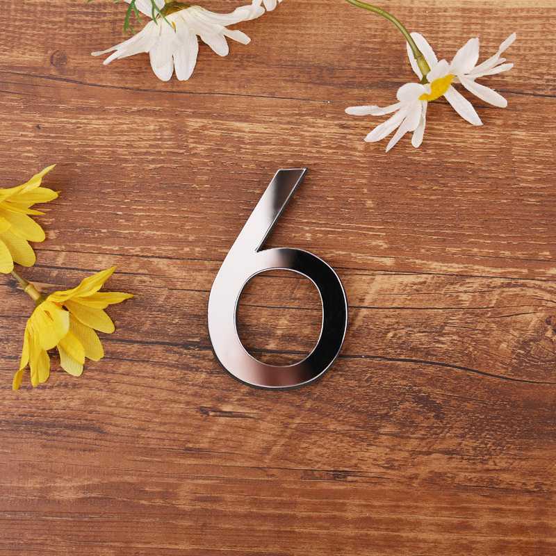 Home Decoration Acrylic Cross-Border Hot Wall Stickers Letters Creative Arabic Numerals Decorative Mirror Word Eva